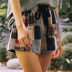 The Great Bonfire patchwork short